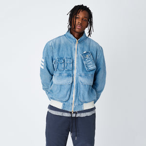 Kith Denim Aviation Bomber Jacket - Hosu 2.0 Wash