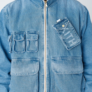 Kith Denim Aviation Bomber Jacket - Hosu 2.0 Wash