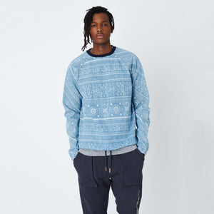 Kith L/S Denim Johnson Crewneck - Hosu 2.0 Wash