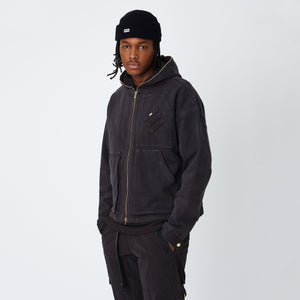 Kith Full-Zip Cargo Hoodie - Espresso