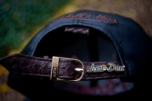 JUST DON Cleveland Browns Script Logo - Leather / Brown