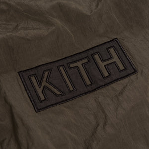 Kith L/S Crinkle Nylon Johnson Crewneck - Black Olive