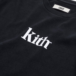 Kith Pigment Dyed Serif Logo Tee - Black