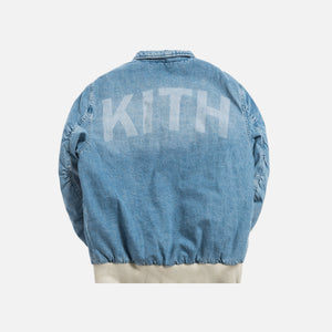 Kith Denim Aviation Bomber Jacket - Hosu 2.0 Wash