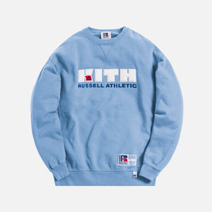 Kith x Russell Athletic Varisty Logo Crewneck - Blue Shadow