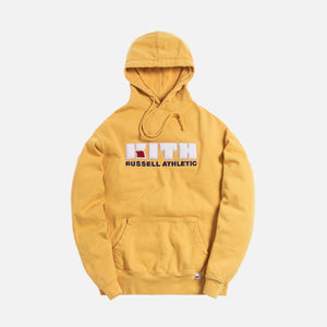 Kith x Russell Athletic Varsity Logo Hoodie - Golden Apricot