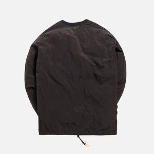 Kith L/S Crinkle Nylon Johnson Crewneck - Espresso