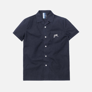 Kith Camp Collar Seersucker Shirt - Navy