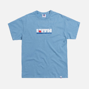 Kith x Russell Athletic Varsity Logo Tee - Blue Shadow