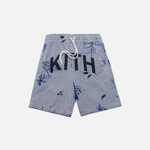 Kith Floral Print Seersucker Shorts - Blue