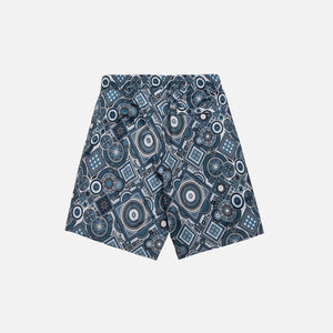 Kith Hardaway Satin Moroccan Geometric Print Shorts - Slate