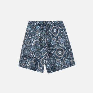 Kith Hardaway Satin Moroccan Geometric Print Shorts - Slate